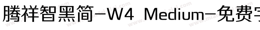 腾祥智黑简-W4 Medium字体转换